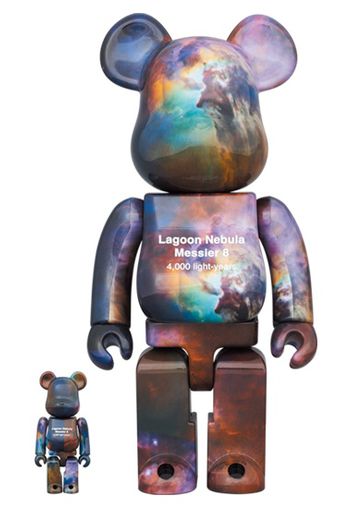 Bearbrick x NASA Hubble Space Telescope Lagoon Nebula (Messier 8) 100% & 400% Set