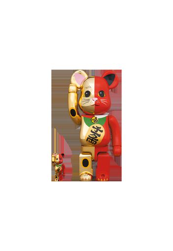 Bearbrick Maneki Neko 100% & 400% Set Gold/Red