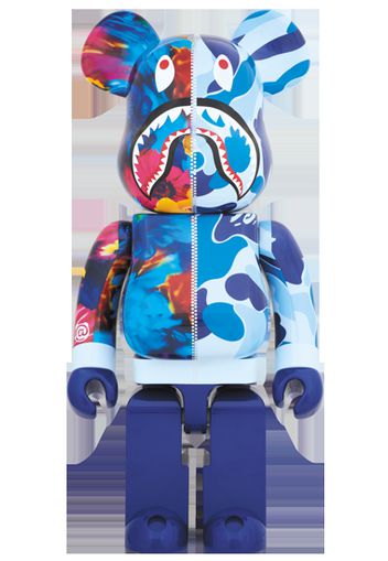 Bearbrick x Bape x Mika Ninagawa Shark 1000% Blue