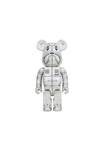 Bearbrick x BAPE x Hajime Sorayama Camo Shark 1000% Silver