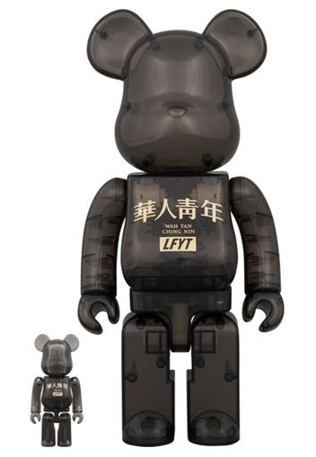 Bearbrick Lfyt x Chinese Youth Wah Yan Ching Nin 100% & 400% Set Black/Clear