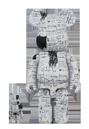 Bearbrick Jean-Michel Basquiat 3 100% & 400% Set White