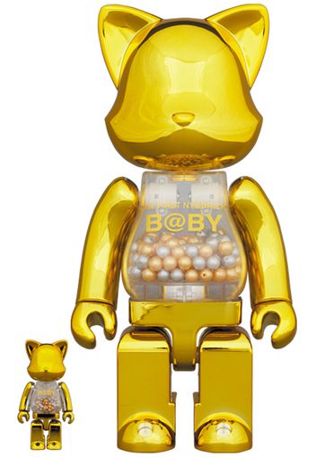 Bearbrick My First Nyabrick Baby 100% & 400% Set Gold