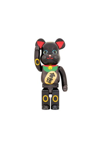 Bearbrick Maneki Neko Gold Luck 1000% Black Plated