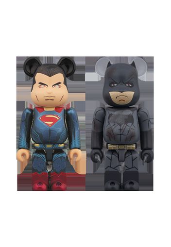 Bearbrick Superman (Heat Vision Ver.) & Batman (Damage Ver.) 100% Multi