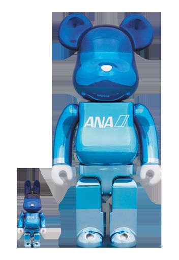 Bearbrick ANA Chrome Gradation 100% & 400% Set Blue