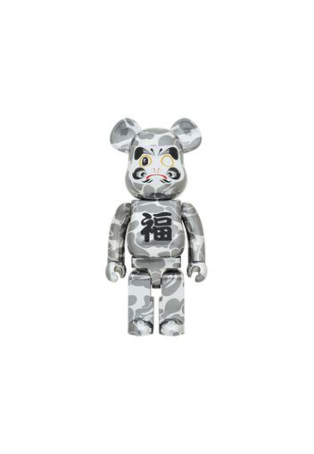 Bearbrick x BAPE Daruma 1000% Silver Plated