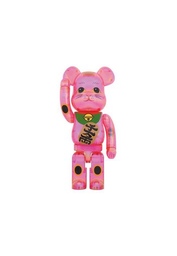 Bearbrick Maneki Neko 1000% Pink Transparent Plating