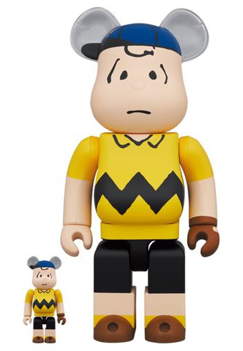 Bearbrick x Peanuts x MLB New York Mets Charlie Brown 100% & 400% Set