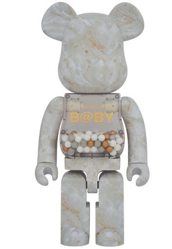 Bearbrick My First Baby Marble Ver. 1000% White & Gold