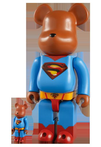 Bearbrick x Superman Returns 100% & 400% Set Blue