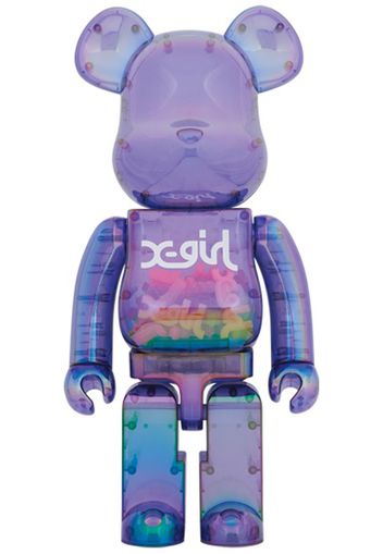 Bearbrick X-girl 1000% Clear Purple