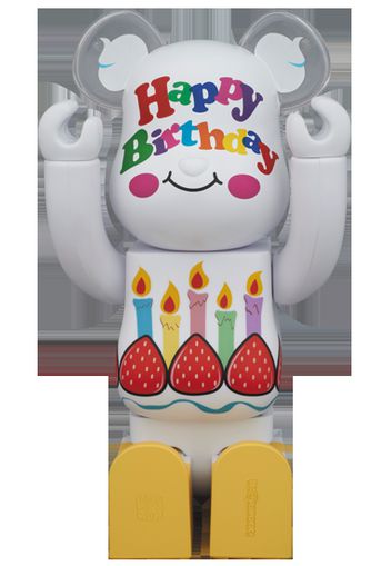 Bearbrick Greeting Birthday 400% White