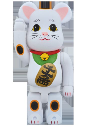 Bearbrick Beckoning Cat Flocky 400% White