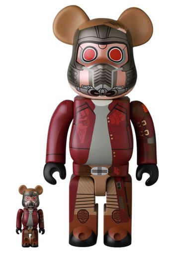 Bearbrick x Marvel Guardians of the Galaxy Vol. 3 Star-Lord 100% & 400% Set