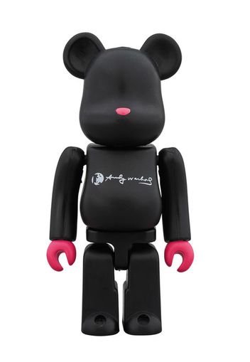 Bearbrick Andy Warhol DesignerCon 100% Black/Pink