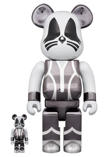 Bearbrick x KISS Catman 100% & 400% Set Chrome Ver.