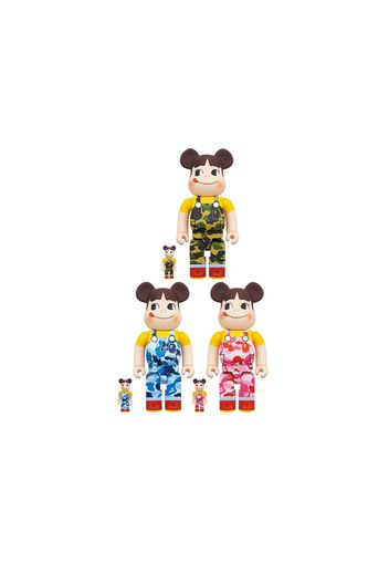 Bearbrick x BAPE Peko-chan 100% & 400% Set of 3 Green Camo/Pink Camo/Blue Camo