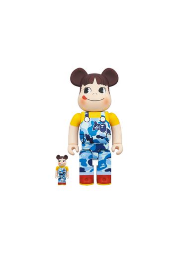 Bearbrick x BAPE Peko-chan 100% & 400% Set Blue Camo