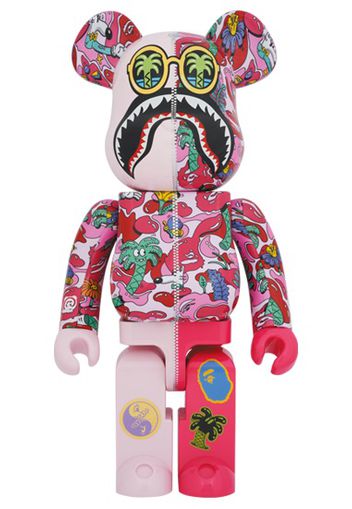 Bearbrick x Steven Harrington x BAPE Shark 1000% Pink Camo