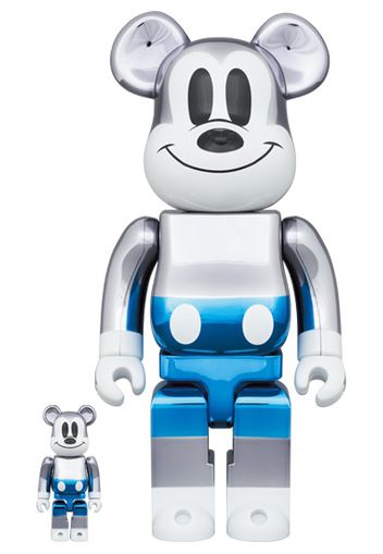 Bearbrick x Disney Fragmentdesign Mickey Mouse 100% & 400% Set Blue Ver.