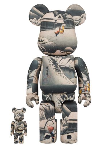 Bearbrick x Tokyo National Museum Hiroshige Utagawa (Fifty-three Stations of the Tokaido) Kanbara 100% & 400% Set