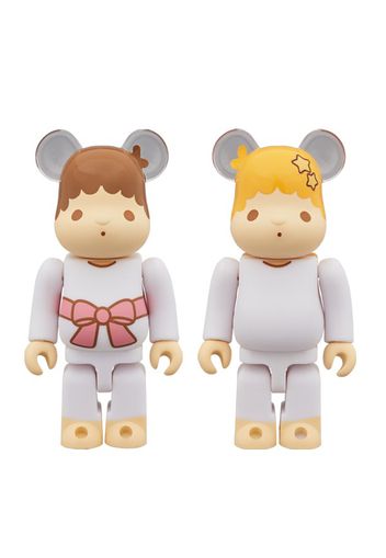 Bearbrick Little Twin Stars Kiki Lala 100% Set White