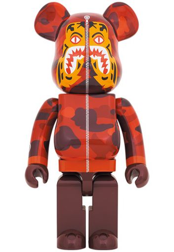 Bearbrick x BAPE Camo Tiger 1000% Red