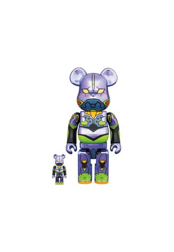 Bearbrick Evangelion Unit 1 100% & 400% Set Chrome Ver.