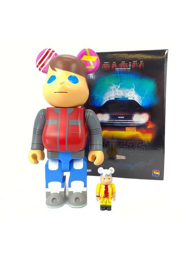 Bearbrick kaNo x Medicom Back to The Future Designer Con Marty and Doc 100% & 400% Set