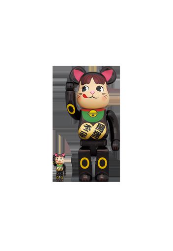 Bearbrick Maneki Neko Peko-chan 100% & 400% Set Black