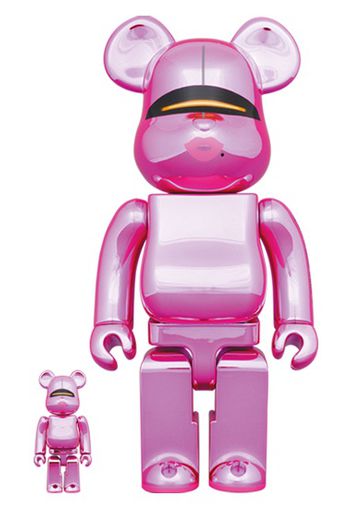 Bearbrick x Hajime Sorayama x 2G 100% & 400% Set Pink Gold Ver.