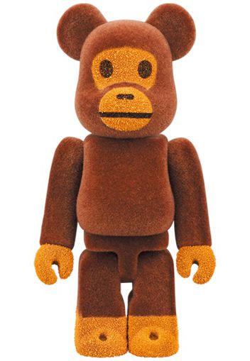 Bearbrick x Bape Baby Milo Flocky Ver. 100% & 400% Set