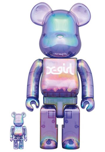 Bearbrick X-girl 100% & 400% Set Clear Purple