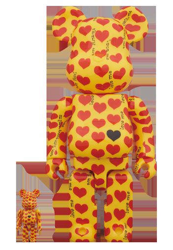 Bearbrick Yellow Heart 100% & 400% Set Yellow