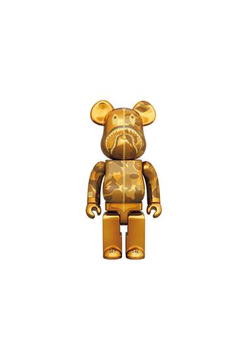 Bearbrick x BAPE Chogokin Superalloy Camo Shark 200% Gold