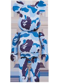 Bearbrick x A Bathing Ape ABC Camo 1000% Blue