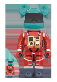 Bearbrick x 2001: A Space Odyssey Space Suit Green Helmet Orange Suit 100% & 400% Multi