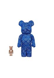 Bearbrick x CLOT x Nike 100% & 400% Set Royale University Blue Silk