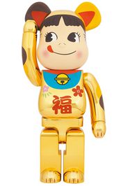 Bearbrick Maneki Neko Peko-chan Fuku 1000% Gold Plated