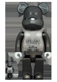 Bearbrick 2G Exclusive 2G Black Chrome 100% & 400% Set