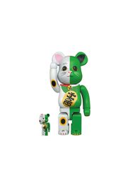 Bearbrick Maneki Neko 100% & 400% Set White/Green