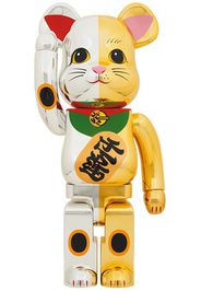 Bearbrick Maneki Neko Good Luck Silver x Ten Million Gold 1000% Silver/Gold