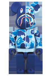 Bearbrick x BAPE Camo Shark 400% Blue