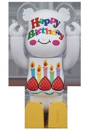 Bearbrick Greeting Birthday 400% White