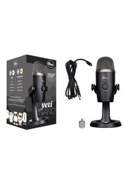 Blue Yeti Nano Premium Wired Multi-Pattern USB Condenser Microphone 988-000400 Black