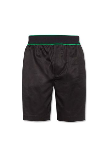 Bottega Veneta Logo Elastic Waist Shorts Black/Green