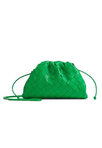 Bottega Veneta The Mini Pouch Intreccio Weave Parakeet