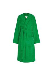 Bottega Veneta Intreccio Pattern Cotton Bathrobe Grass