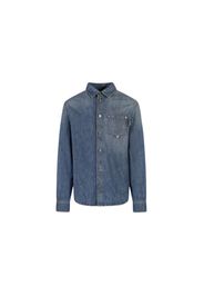 Bottega Veneta Light Washed Denim Relaxed Fit Shirt Mid Blue